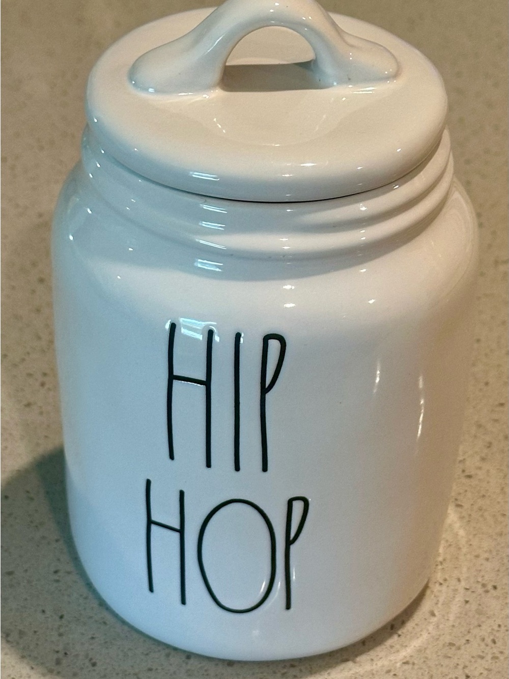 Rae Dunn White Ceramic Canister with Lid